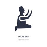 praying icon on white background. Simple element illustration from Charity concept royalty free illustration praying icon on white background. Simple element illustration from Charity concept royalty free illustration