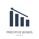 Precipice bonds icon. Trendy flat vector Precipice bonds icon on vector illustration Precipice bonds icon. Trendy flat vector Precipice bonds icon on vector illustration
