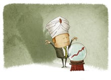 Predecir el futuro de las finanzas ilustración del vector Predecir el futuro de las finanzas ilustración del vector