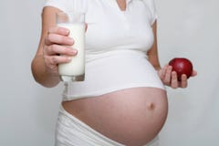 Pregnant And Diet Royalty Free Stock Image
