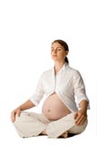 Pregnant lady doing yoga