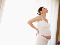 Pregnant woman having backache