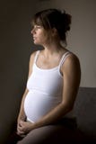 Pregnant Woman Lost In Thought Stock Images Pregnant Woman Lost In Thought Stock Images