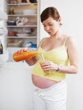 Pregnant Woman With Juice Stock Photo Pregnant Woman With Juice Stock Photo