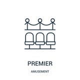 premier icon vector from amusement collection. Thin line premier outline icon vector illustration vector illustration premier icon vector from amusement collection. Thin line premier outline icon vector illustration vector illustration