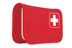 Premiers secours rouges Kit Soft Bag avec la croix blanche rendu 3d illustration de vecteur Premiers secours rouges Kit Soft Bag avec la croix blanche rendu 3d illustration de vecteur