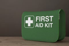 Premiers secours verts Kit Soft Bag avec la croix blanche rendu 3d illustration stock Premiers secours verts Kit Soft Bag avec la croix blanche rendu 3d illustration stock