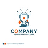 premios, juego, deporte, trofeos, ganador Logo Design Azul y Orán ilustración del vector premios, juego, deporte, trofeos, ganador Logo Design Azul y Orán ilustración del vector