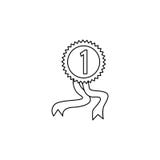 Première icône de médaille d'endroit Élément de la coupe du monde du football 2018 pour les apps mobiles de concept et de Web La illustration libre de droits Première icône de médaille d'endroit Élément de la coupe du monde du football 2018 pour les apps mobiles de concept et de Web La illustration libre de droits