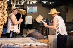Preparation Of A Street Food Snacks In Xian Stock Photography