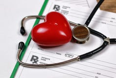 Prescription recipe cardiologist stethoscope stock images Prescription recipe cardiologist stethoscope stock images