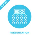 presentation icon vector. Thin line presentation outline icon vector illustration.presentation symbol for use on web and mobile vector illustration presentation icon vector. Thin line presentation outline icon vector illustration.presentation symbol for use on web and mobile vector illustration