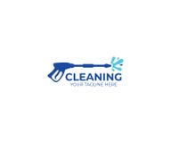 Pressure washing logo template. Cleaning vector design