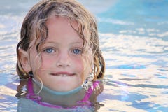 Pretty Girl Swimming Royalty Free Stock Photo