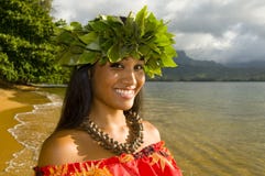Pretty Hawaiian girl