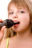 Pretty Litle Girl Singing In Microphone Isolated O Royalty Free Stock Images Pretty Litle Girl Singing In Microphone Isolated O Royalty Free Stock Images