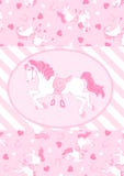 Pretty pink horses. royalty free illustration Pretty pink horses. royalty free illustration