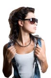 Pretty Rock Girl With Magnificent Hair Royalty Free Stock Images Pretty Rock Girl With Magnificent Hair Royalty Free Stock Images
