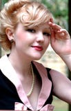 Pretty Woman Saluting Stock Photography Pretty Woman Saluting Stock Photography