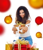 Pretty Woman With A Christmas Gifts Royalty Free Stock Photos Pretty Woman With A Christmas Gifts Royalty Free Stock Photos