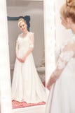 Pretty young bride is expressing positive emotions stock image Pretty young bride is expressing positive emotions stock image
