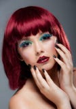 Pretty Young Female With Auburn Hair And Makeup Stock Image Pretty Young Female With Auburn Hair And Makeup Stock Image