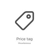 price tag icon vector from miscellaneous collection. Thin line price tag outline icon vector illustration. Outline, thin line royalty free illustration price tag icon vector from miscellaneous collection. Thin line price tag outline icon vector illustration. Outline, thin line royalty free illustration