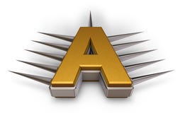 Prickles letter a Royalty Free Stock Photos Prickles letter a Royalty Free Stock Photos