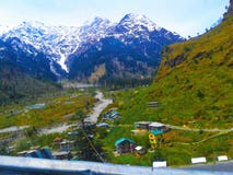 Way to the blue and white mountains. royalty free stock photography Way to the blue and white mountains. royalty free stock photography