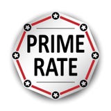 Prime rate paper label banners red Vector illustration stock illustration Prime rate paper label banners red Vector illustration stock illustration