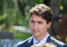 Primer ministro de Canadá Justin Trudeau fotografía de archivo Primer ministro de Canadá Justin Trudeau fotografía de archivo