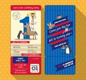 primo biglietto di auguri per il compleanno con stile del passaggio di imbarco del biglietto royalty illustrazione gratis primo biglietto di auguri per il compleanno con stile del passaggio di imbarco del biglietto royalty illustrazione gratis