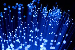 Primo piano di ottica delle fibre Primo piano di ottica delle fibre