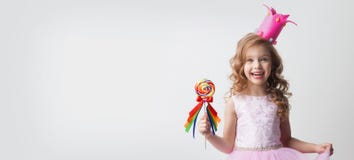 Princesa del caramelo con la piruleta Fotografía de archivo libre de regalías Princesa del caramelo con la piruleta Fotografía de archivo libre de regalías