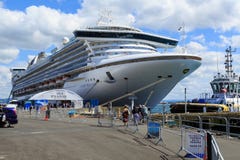 Cruise ship `Golden Princess` at Mount Maunganui, New Zealand stock photo Cruise ship `Golden Princess` at Mount Maunganui, New Zealand stock photo