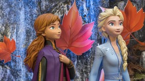 Princess Elsa And Anna From Frozen 2 Magical Journey. This Event Is A Promotion For New Disney Blockbuster Movie Stock Image