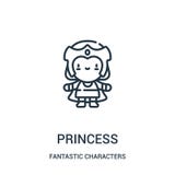 princess icon vector from fantastic characters collection. Thin line princess outline icon vector illustration stock illustration princess icon vector from fantastic characters collection. Thin line princess outline icon vector illustration stock illustration