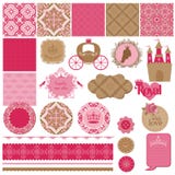 Princesse Girl Birthday Set illustration libre de droits Princesse Girl Birthday Set illustration libre de droits