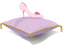 Principessa Glass Slipper Fotografia Stock Libera da Diritti Principessa Glass Slipper Fotografia Stock Libera da Diritti