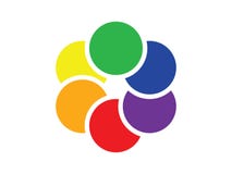Overlapping colored circles vector illustration Overlapping colored circles vector illustration