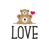 Cute Bears cartoon with love. vector illustration Cute Bears cartoon with love. vector illustration