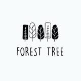 Forest tree abstract minimalist and hand drawn sets royalty free illustration Forest tree abstract minimalist and hand drawn sets royalty free illustration