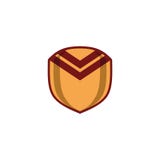 Gold maroon heraldic shield logo concept type 2 stock illustration Gold maroon heraldic shield logo concept type 2 stock illustration