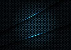 Abstract green silver line banner on black hexagon mesh pattern design modern futuristic background vector stock illustration Abstract green silver line banner on black hexagon mesh pattern design modern futuristic background vector stock illustration