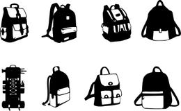 Backpack set clipart design illustration 9384581 PNG