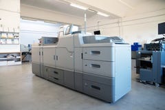 Print Shop - Digital press printing machine stock images Print Shop - Digital press printing machine stock images