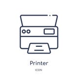 printer printing squares icon from user interface outline collection. Thin line printer printing squares icon isolated on white royalty free illustration printer printing squares icon from user interface outline collection. Thin line printer printing squares icon isolated on white royalty free illustration