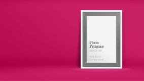 PrintVector пустой рамки фото в яркой розовой комнате студии, насмешки шаблона вверх для дисплея или монтажа вашего содержания, д Стоковая Фотография RF PrintVector пустой рамки фото в яркой розовой комнате студии, насмешки шаблона вверх для дисплея или монтажа вашего содержания, д Стоковая Фотография RF