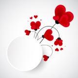 Priorità bassa astratta di vettore Fiori fatti con forma del cuore illustrazione di stock Priorità bassa astratta di vettore Fiori fatti con forma del cuore illustrazione di stock