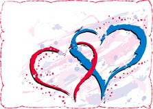 Priorità bassa con i cuori, vettore dei biglietti di S. Valentino di Grunge illustrazione di stock Priorità bassa con i cuori, vettore dei biglietti di S. Valentino di Grunge illustrazione di stock